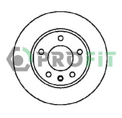 Profit 5010-1311 Front brake disc ventilated 50101311