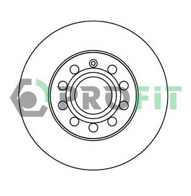 Profit 5010-1276 Rear brake disc, non-ventilated 50101276