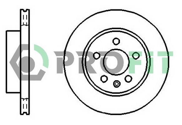 Profit 5010-0860 Front brake disc ventilated 50100860