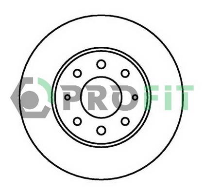 Profit 5010-2005 Front brake disc ventilated 50102005