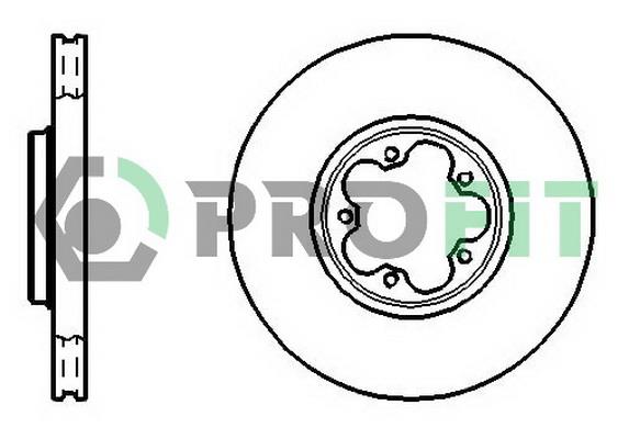 Profit 5010-1113 Front brake disc ventilated 50101113