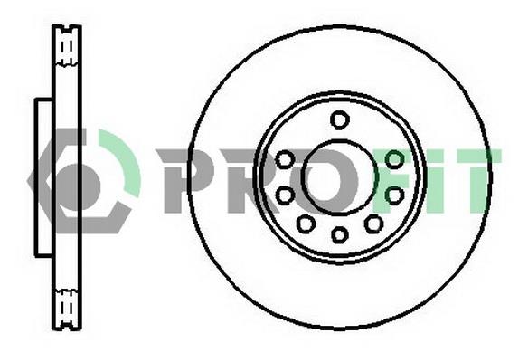 Profit 5010-1191 Front brake disc ventilated 50101191