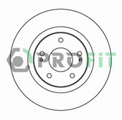 Profit 5010-2017 Front brake disc ventilated 50102017