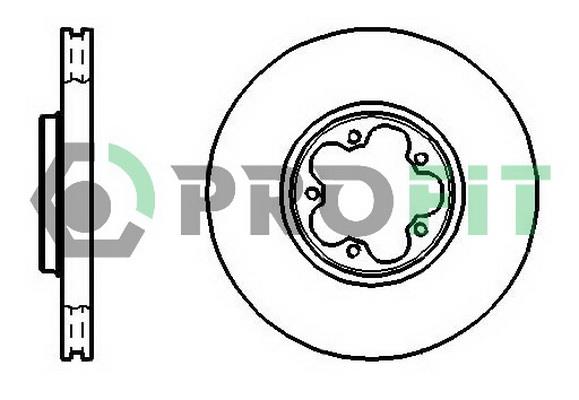 Profit 5010-1112 Front brake disc ventilated 50101112