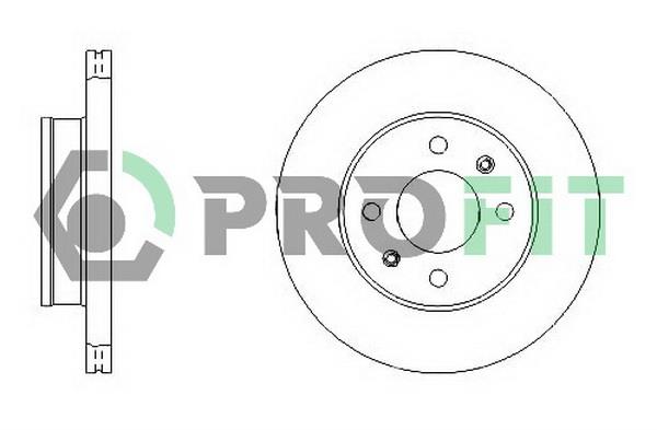 Profit 5010-1632 Front brake disc ventilated 50101632