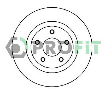 Profit 5010-2019 Front brake disc ventilated 50102019