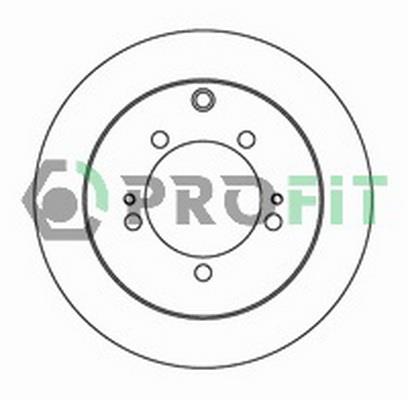Profit 5010-2018 Rear brake disc, non-ventilated 50102018