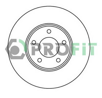 Profit 5010-2007 Front brake disc ventilated 50102007