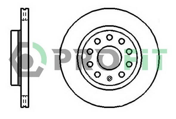 Profit 5010-1504 Front brake disc ventilated 50101504