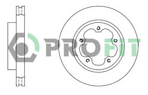 Profit 5010-1554 Front brake disc ventilated 50101554