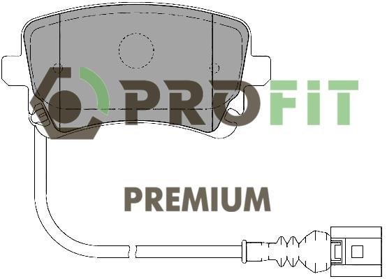 Profit 5005-1644 Rear disc brake pads, set 50051644