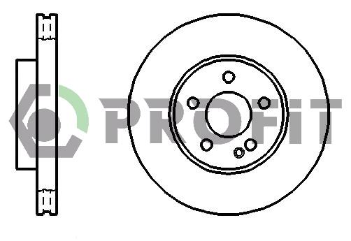 Profit 5010-1203 Front brake disc ventilated 50101203