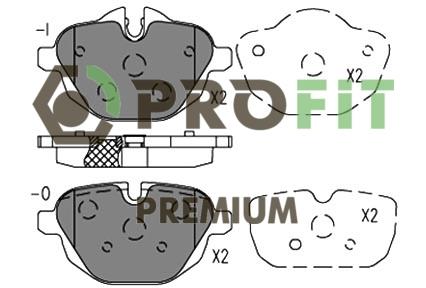 Profit 5005-4376 Rear disc brake pads, set 50054376