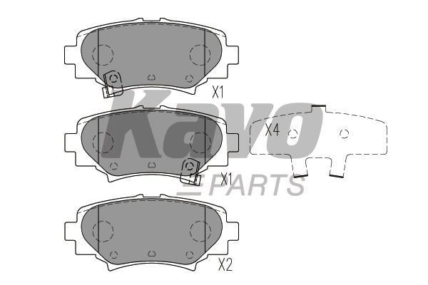 Kavo parts Brake Pad Set, disc brake – price 55 PLN