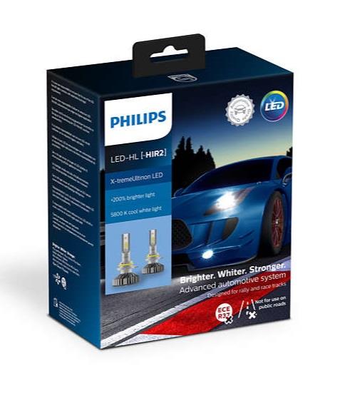 Philips 11012XUX2 LED bulbs kit Philips X-TremeUltinon LED +200% HIR2 12V 25W 5800K (2 pc.) 11012XUX2
