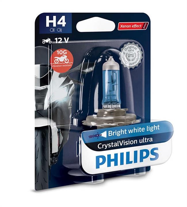 Philips 12342CVUBW Halogen lamp Philips Crystalvision Ultra Moto 12V H4 60/55W 12342CVUBW