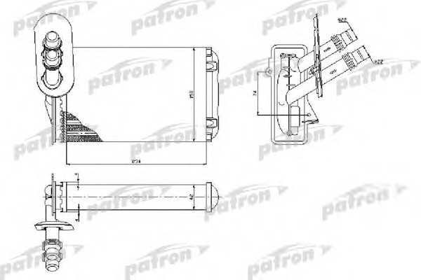 Patron PRS2074 Heat exchanger, interior heating PRS2074