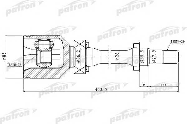 Patron PCV1213 CV joint PCV1213