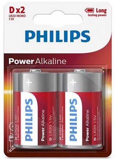 Philips LR20P2B/10 Battery Power Alkaline D, 1,5V LR20P2B10