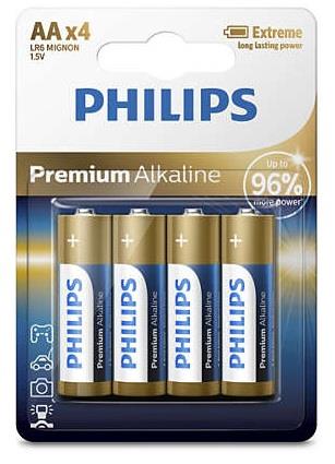 Philips LR6M4B/10 Battery Premium Alkaline AA, 1,5V LR6M4B10