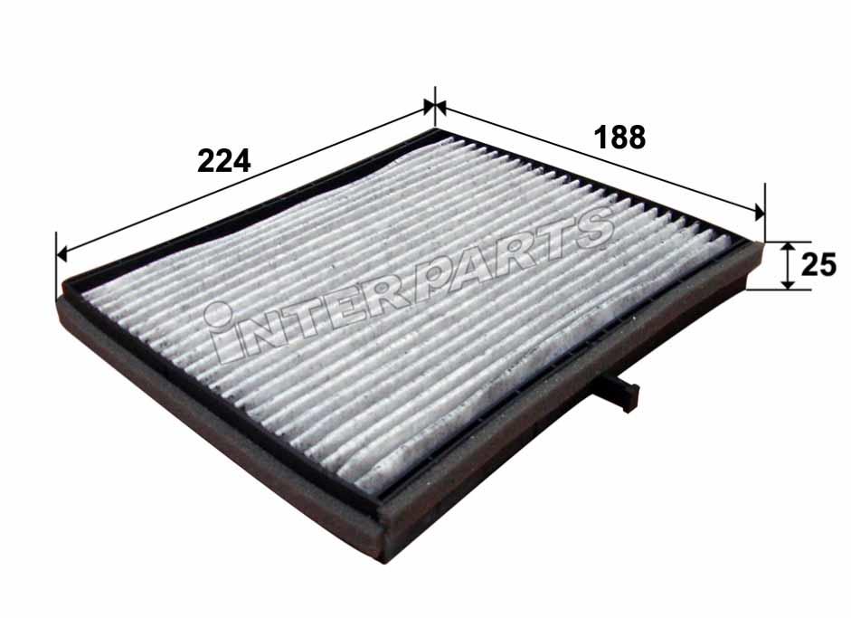 Interparts IPCA-D007C Activated Carbon Cabin Filter IPCAD007C