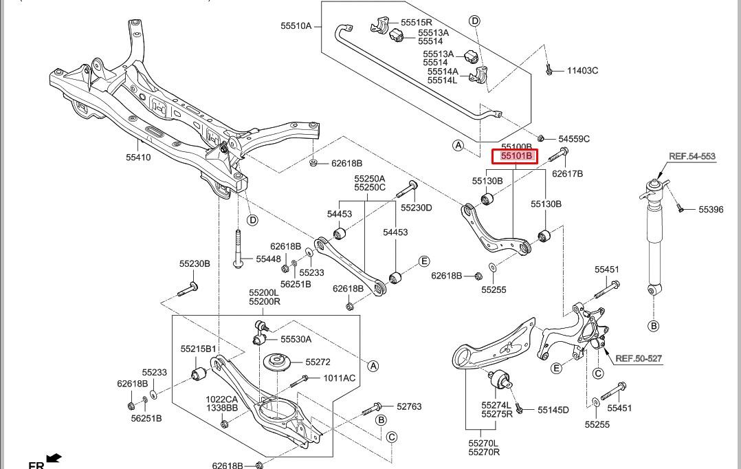 Hyundai/Kia 55101 F2BA0 Track Control Arm 55101F2BA0