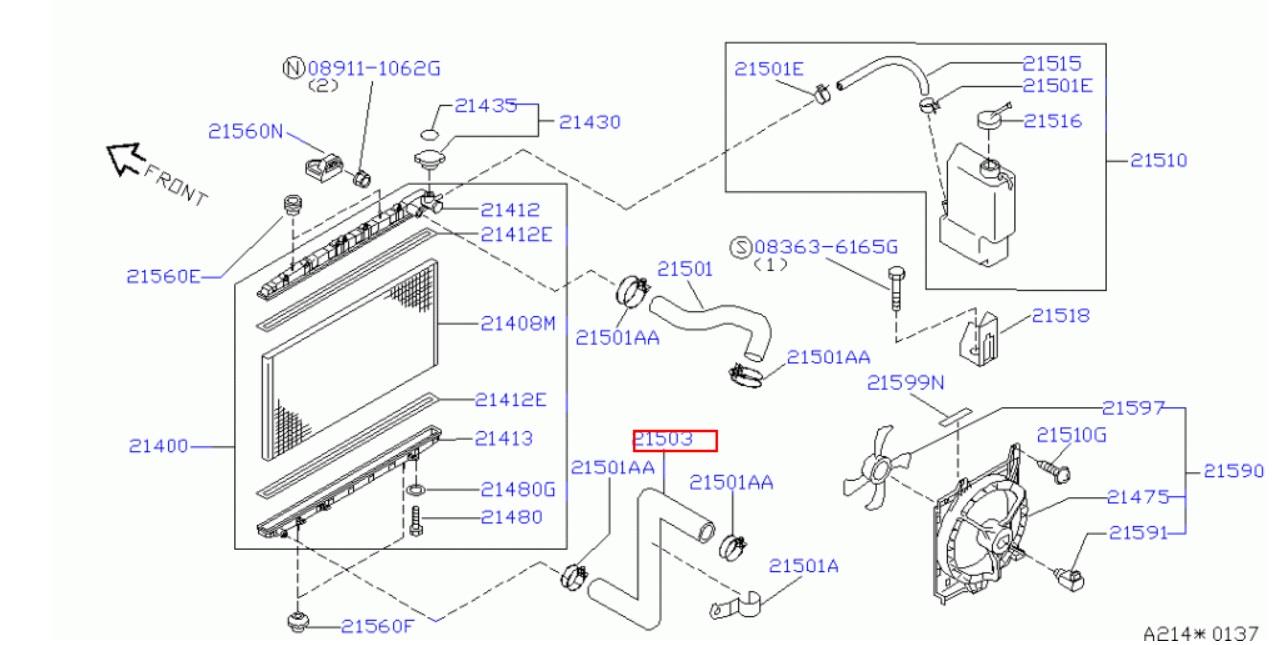 Nissan 21503-67R01 Refrigerant pipe 2150367R01