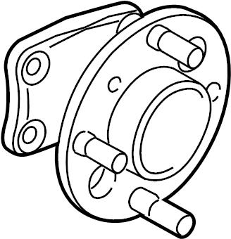 Mazda D651-26-15XE Wheel hub with rear bearing D6512615XE