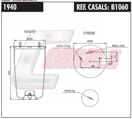 Casals B1060 Boot, air suspension B1060