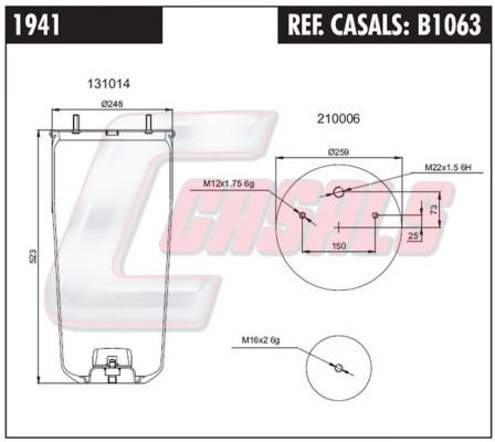 Casals B1063 Boot, air suspension B1063