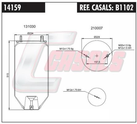 Casals B1102 Boot, air suspension B1102
