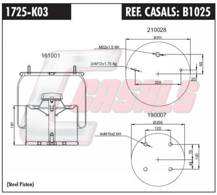Casals B1025 Boot, air suspension B1025