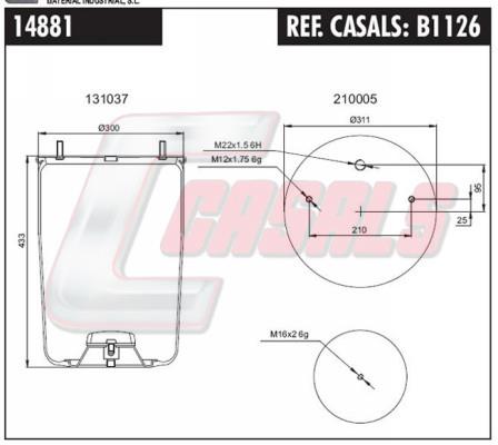 Casals B1126 Boot, air suspension B1126
