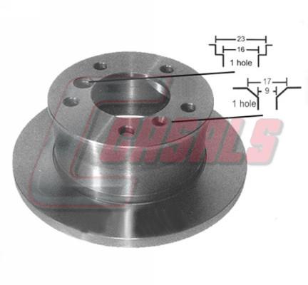 Casals 55204 Rear brake disc, non-ventilated 55204