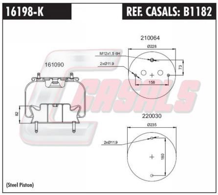 Casals B1182 Boot, air suspension B1182
