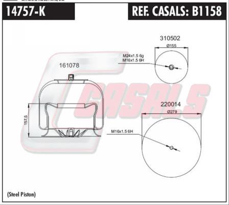 Casals B1158 Boot, air suspension B1158