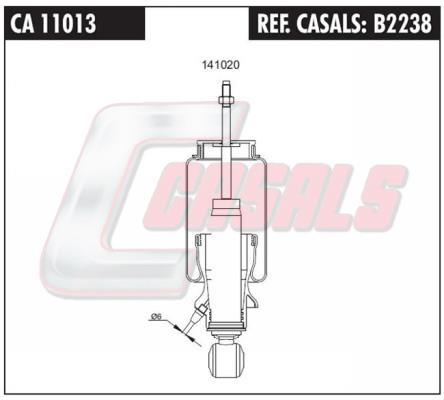 Casals B2238 Bellow, driver cab suspension B2238