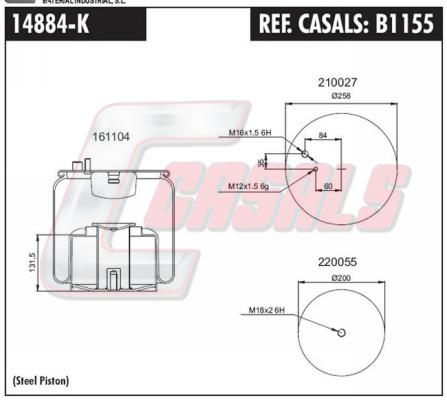 Casals B1155 Boot, air suspension B1155
