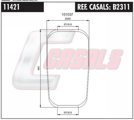 Casals B2311 Boot, air suspension B2311