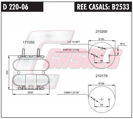 Casals B2533 Boot, air suspension B2533
