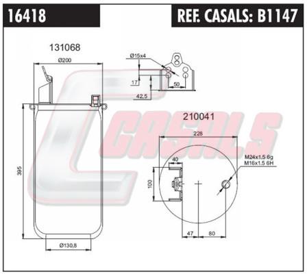 Casals B1147 Boot, air suspension B1147