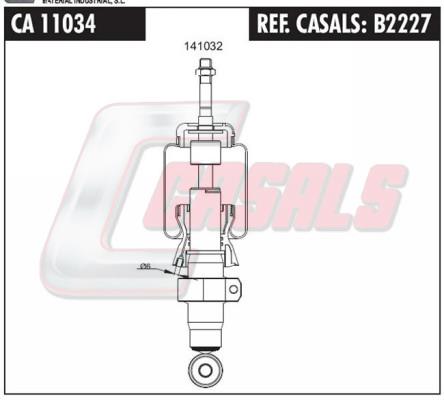 Casals B2227 Cab shock absorber B2227