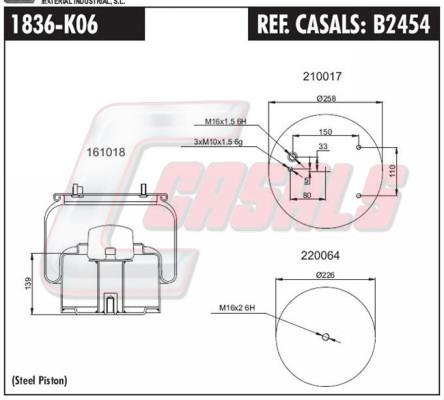 Casals B2454 Boot, air suspension B2454