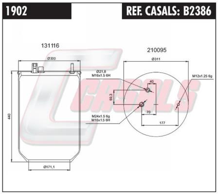 Casals B2386 Boot, air suspension B2386