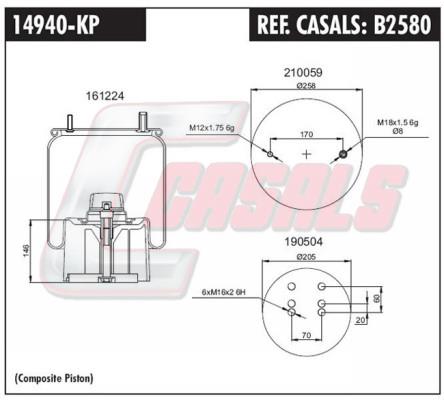 Casals B2580 Boot, air suspension B2580