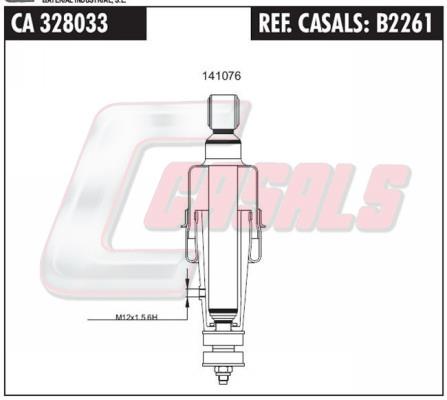 Casals B2261 Cab shock absorber B2261