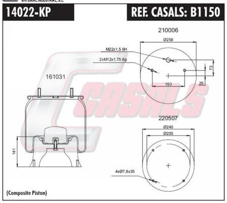 Casals B1150 Boot, air suspension B1150