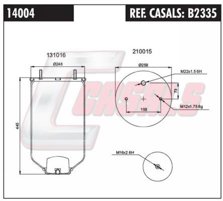 Casals B2335 Boot, air suspension B2335