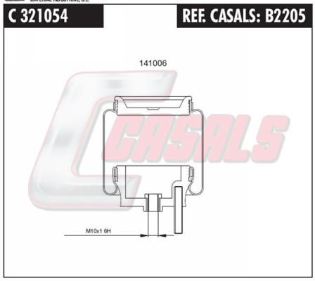 Casals B2205 Bellow, driver cab suspension B2205