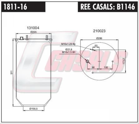 Casals B1146 Boot, air suspension B1146